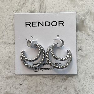 New RENDOR White Gold Earrings